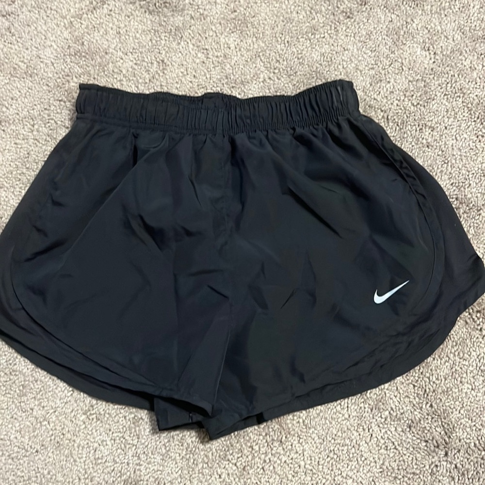 Black Nike running shorts